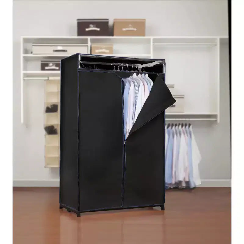Armoire portable noire de 36 po de largeur, facile à monter