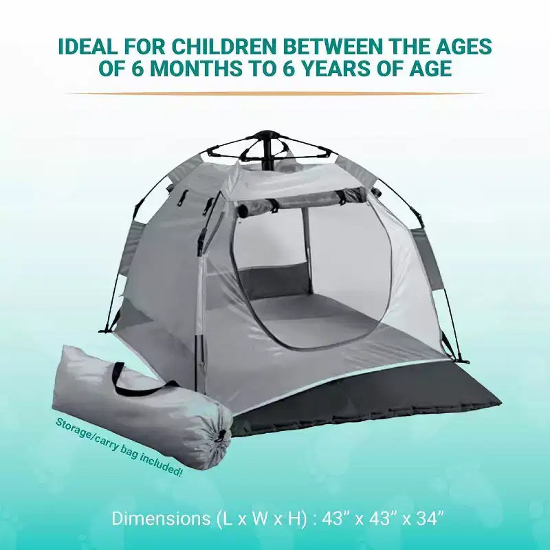 Kidco Tente Portable Légère – Parc de Jeu Peapod – Minuit : Sac de Transport, Se Plie pour un Transport et un Rangement Faciles, Cadre Métallique