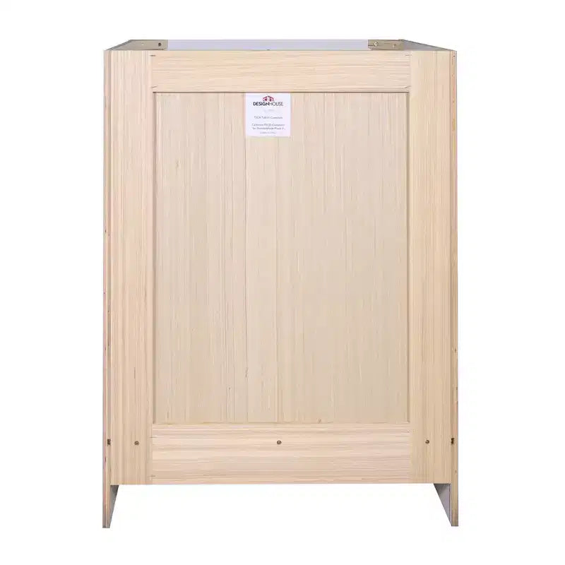 Meuble-lavabo Brookings Shaker 2 portes de 48,26 cm x 63,5 cm avec dessus de marbre reconstitué blanc, entraxe de 10,16 cm - Design House LA : Meuble de rangement sous lavabo de salle de bain