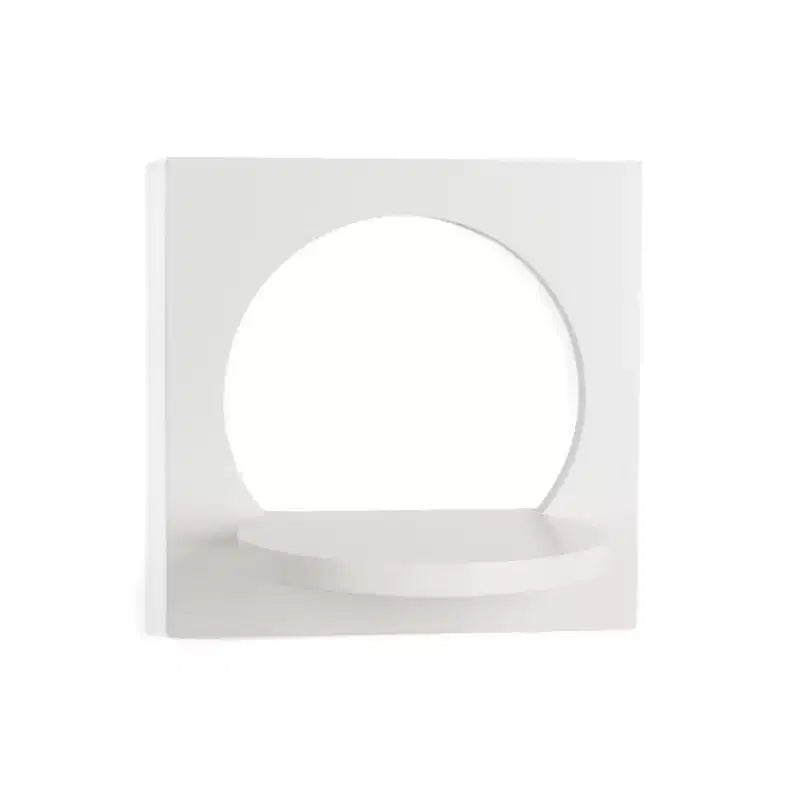 Danya B. 11,6" x 7,7" Ensemble de 2 étagères rondes Silhouette blanches : Fixations incluses, Matériau composite MDF