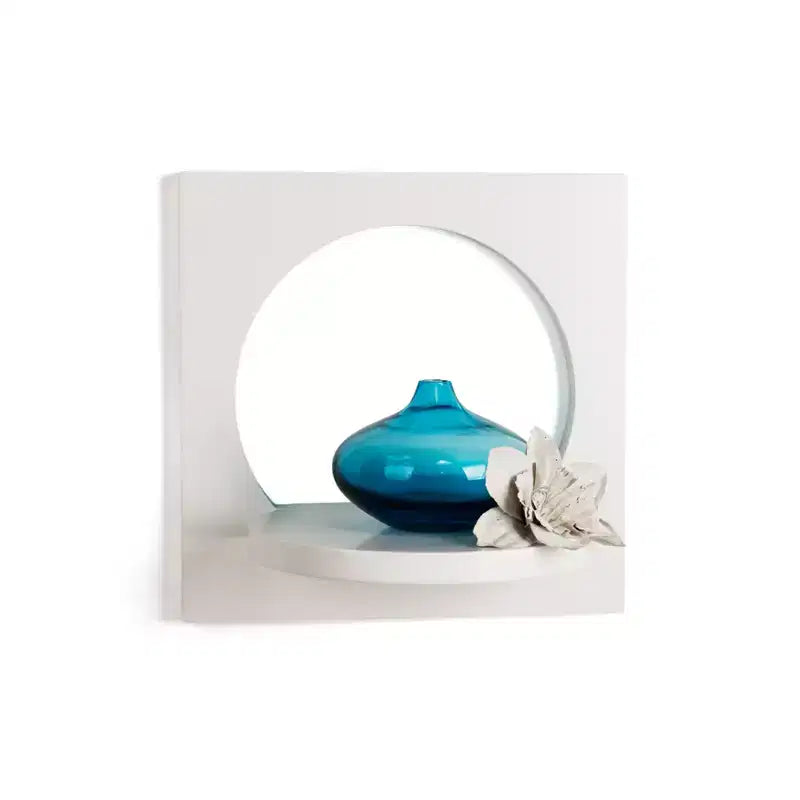 Danya B. 11,6" x 7,7" Ensemble de 2 étagères rondes Silhouette blanches : Fixations incluses, Matériau composite MDF