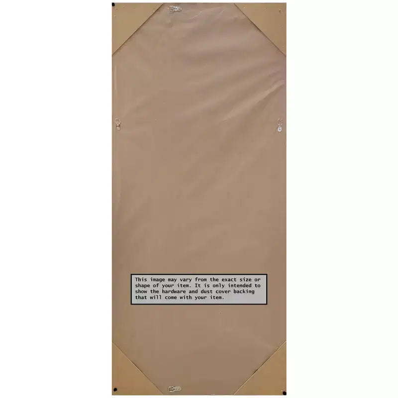 Miroir pleine longueur à poser ou à incliner, à cadre craquelé, 29 po x 65 po métallique - Amanti Art : cadre en polystyrène, fixation murale