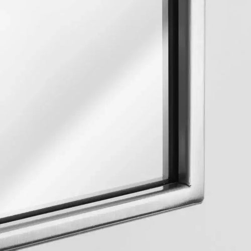Miroir brossé Spectrum nickel 22" x 34" - Head West : rectangulaire moderne, mural, cadre en métal