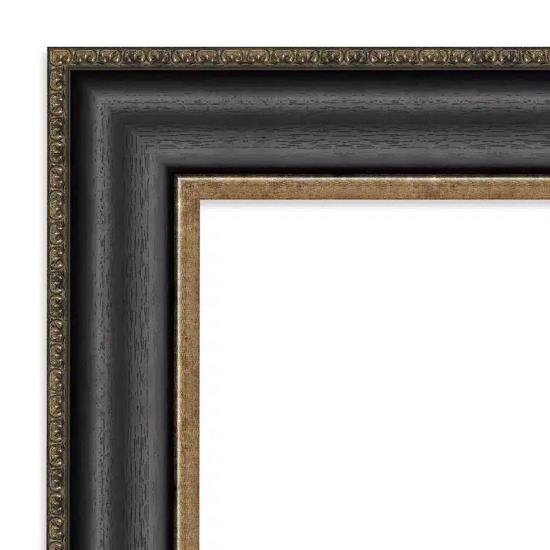 Miroir de porte pleine longueur encadré en bronze Thomas - Amanti Art : Cadre en polystyrène, fixation murale ou sur porte
