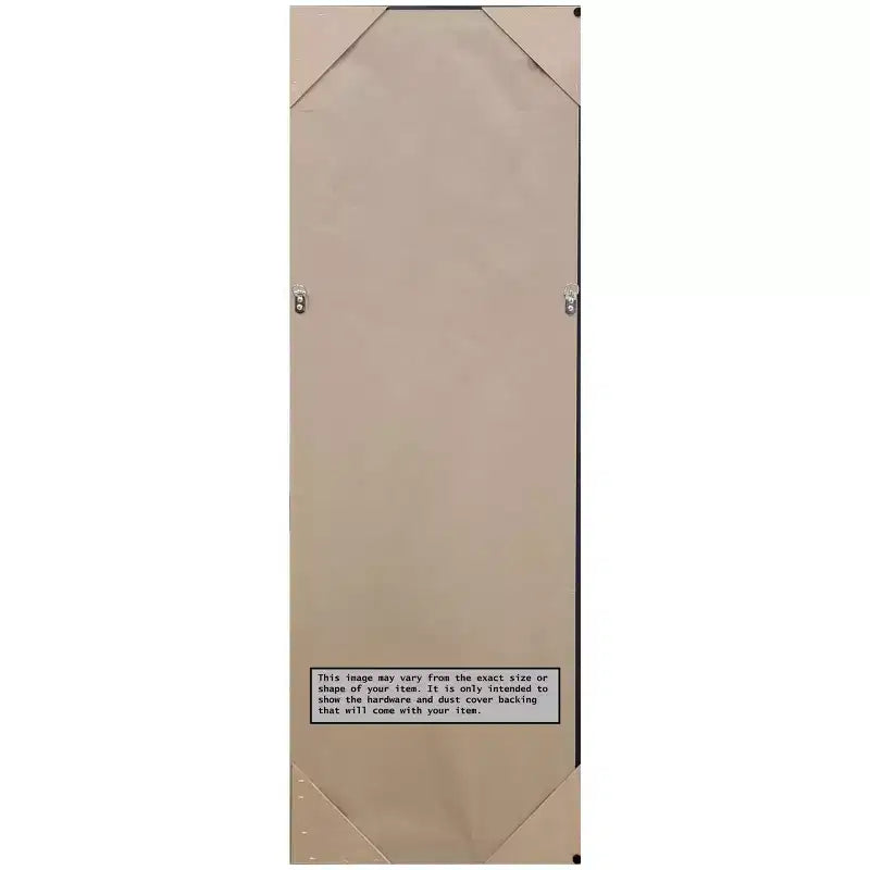 Miroir de porte pleine longueur Eva, cadre fin, noir/argent – Amanti Art : Cadre en polystyrène, aucun assemblage requis
