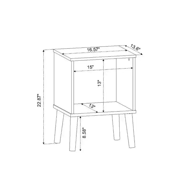 Table de chevet ouverte pour enfants moderne blanc - Pillowfort™