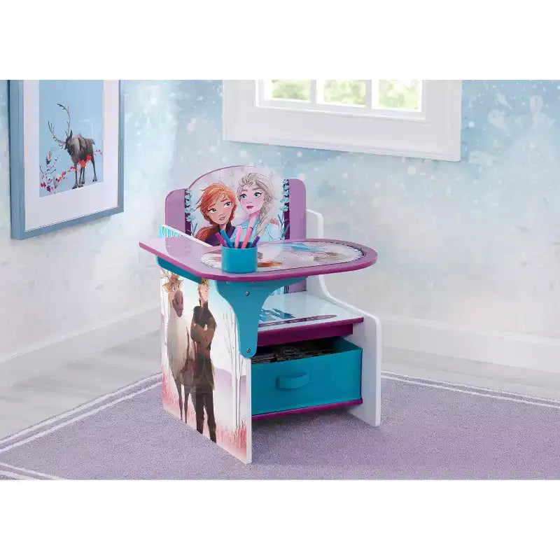 Chaise-pupitre pour enfants Delta Children avec bac de rangement – La Reine des neiges 2 de Disney