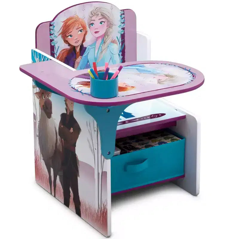 Chaise-pupitre pour enfants Delta Children avec bac de rangement – La Reine des neiges 2 de Disney