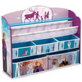 Disney Frozen 2 Deluxe Kids' Toy and Book Organizer - Delta Children: Toddler Storage, MDF, Open Bin Shelves, Red