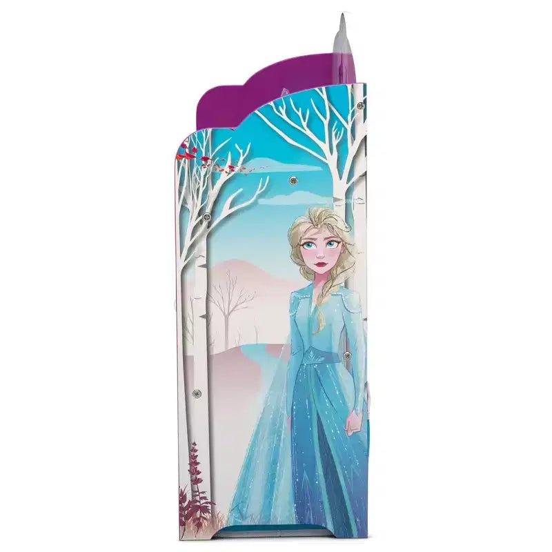 Organisateur de jouets et de livres de luxe Disney La Reine des Neiges 2 pour enfants - Delta Children : Rangement pour tout-petits, MDF, étagères à bacs ouverts, Rouge