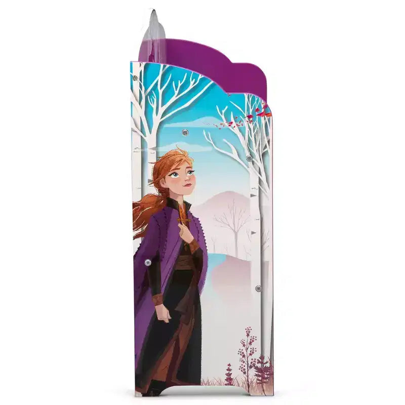 Organisateur de jouets et de livres de luxe Disney La Reine des Neiges 2 pour enfants - Delta Children : Rangement pour tout-petits, MDF, étagères à bacs ouverts, Rouge