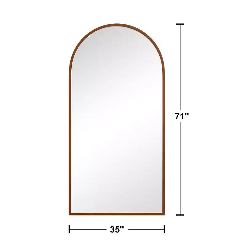 Miroir psyché rectangulaire en bois massif couleur pêche 180x90x2cm