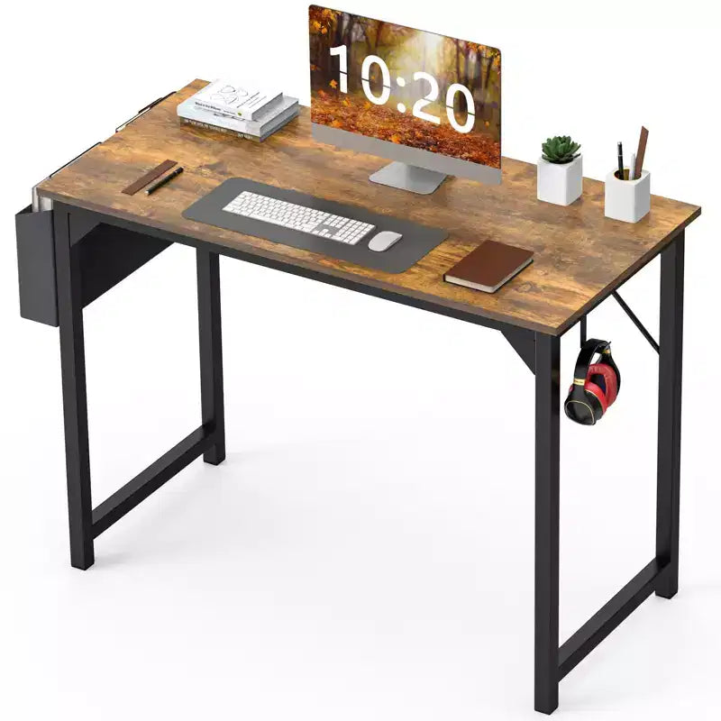 47 Inch Game Computer Desk with Storage, Home Office Modern Simple Style PC Table for Youth Student Adult