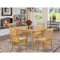 HomeStock Dinette Set Table With Leaf And Dining Chairs