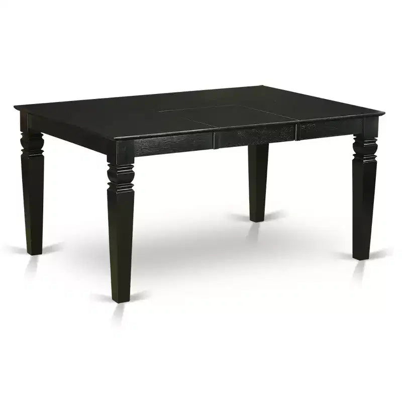 Ensemble de salle à manger rectangulaire 7 pièces HomeStock WEVA7 noir avec 6 chaises