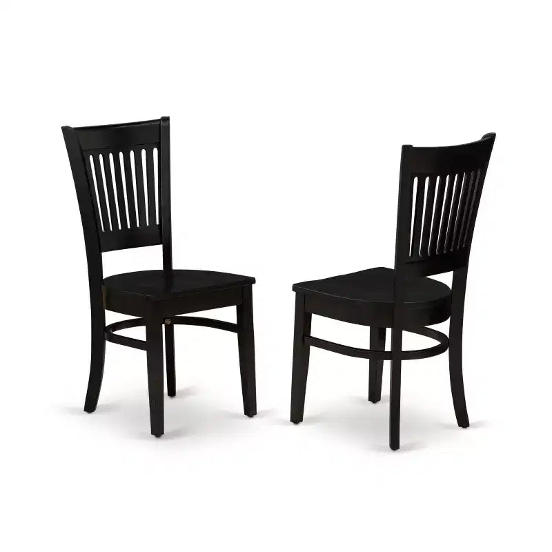 Ensemble de salle à manger rectangulaire 7 pièces HomeStock WEVA7 noir avec 6 chaises