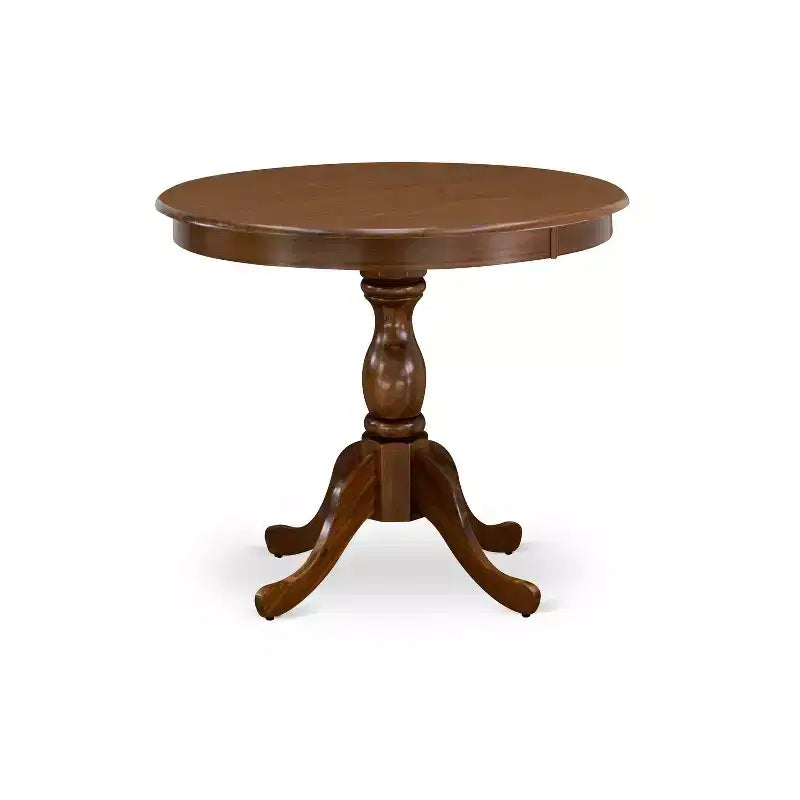Plateau de table rond moderne HomeStock et pieds de table à manger en bois asiatique