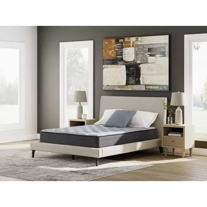 Matelas Signature Design by Ashley Comfort Plus 25 cm - Mousse à mémoire de forme hybride - Fermeté moyenne - Infusé de gel rafraîchissant - Matelas livré en boîte