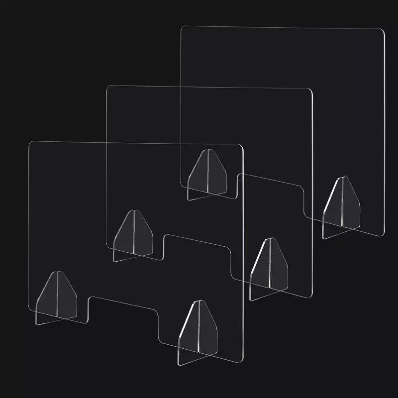 Yescom Lot de 3 Écrans de Protection en Acrylique 36x24 Panneau de Sécurité de Table Séparateur de Bureau