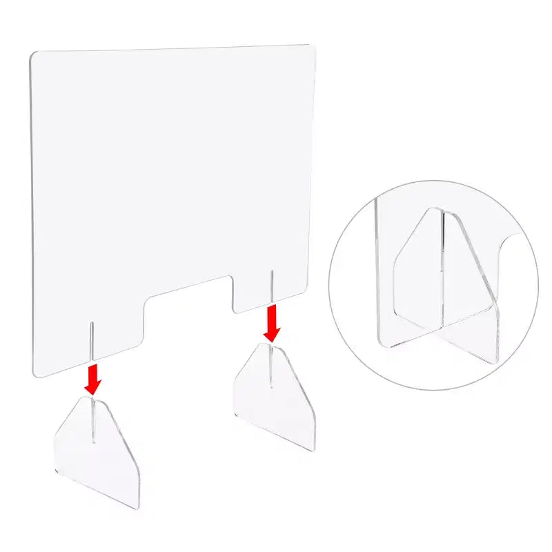 Yescom Lot de 3 Écrans de Protection en Acrylique 36x24 Panneau de Sécurité de Table Séparateur de Bureau
