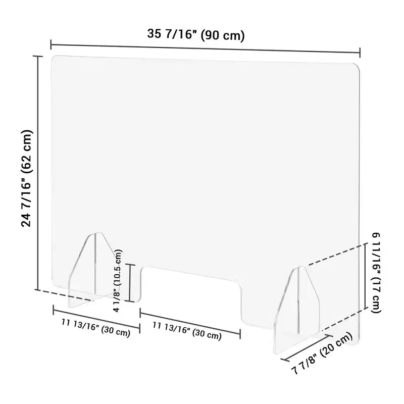 Yescom Lot de 3 Écrans de Protection en Acrylique 36x24 Panneau de Sécurité de Table Séparateur de Bureau