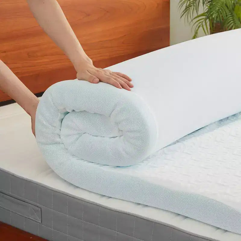 Surmatelas en mousse à mémoire de forme Belffin King Size, surmatelas imperméable pour le soutien du corps et le soulagement de la pression, avec housse amovible
