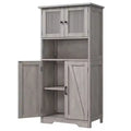 Tall Bathroom Cabinet 50.4H Bathroom Storage Cabinet with Doors and Adjustable Shelves Kitchen Pantry Cabinet Living Room Cupboard