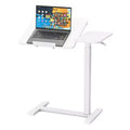 MAYEERTY Overbed Table with Wheels Adjustable Computer Desk Wood End Table