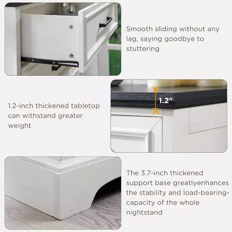 Commode SinCiDo à 8 tiroirs pour chambre à coucher, commode rustique en bois de style ferme avec poignée en métal, organisateur de tiroirs rustique de 52 po de large