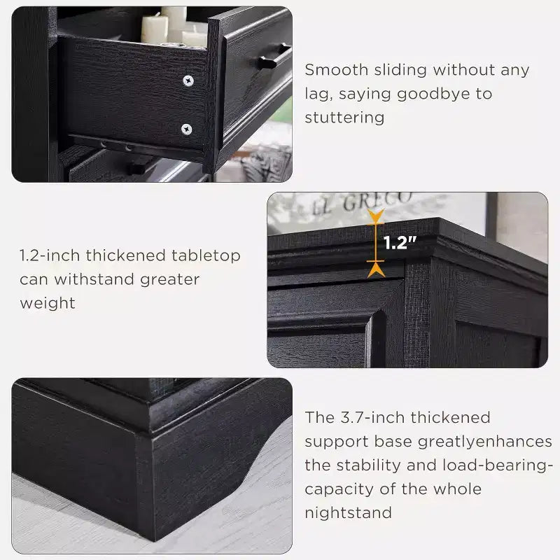 Commode SinCiDo à 8 tiroirs pour chambre à coucher, commode rustique en bois de style ferme avec poignée en métal, organisateur de tiroirs rustique de 52 po de large
