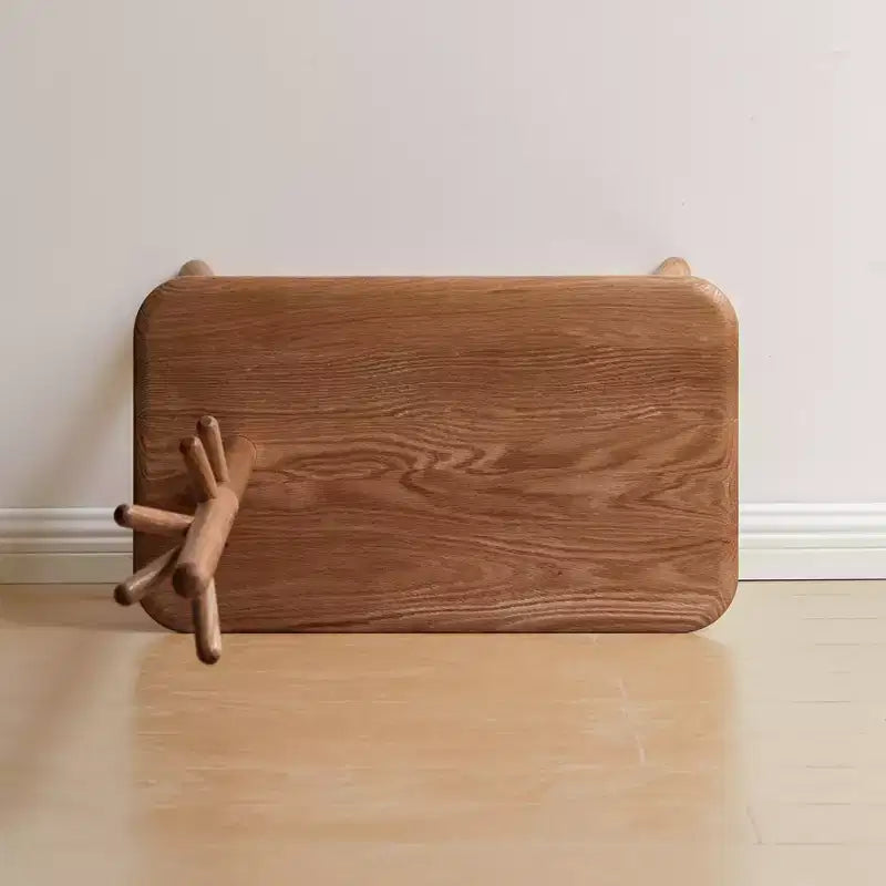 Christopher Knight Home Carpenter Banc à chaussures en bois massif naturel de style moderne du milieu du siècle avec porte-chiffon