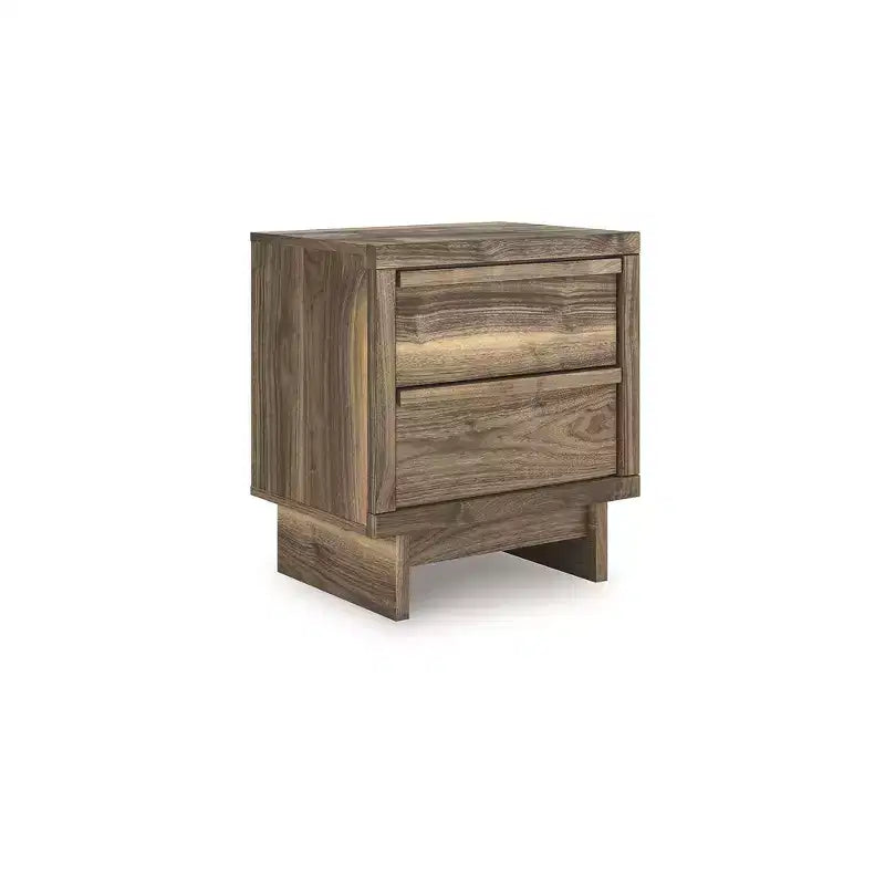 Signature Design by Ashley Zadilyn Two Drawer Night Stand with Wireless Charging, Brown