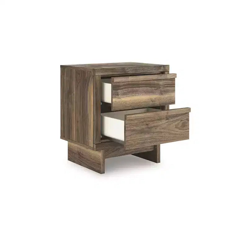 Table de chevet à deux tiroirs Signature Design by Ashley Zadilyn avec recharge sans fil, marron