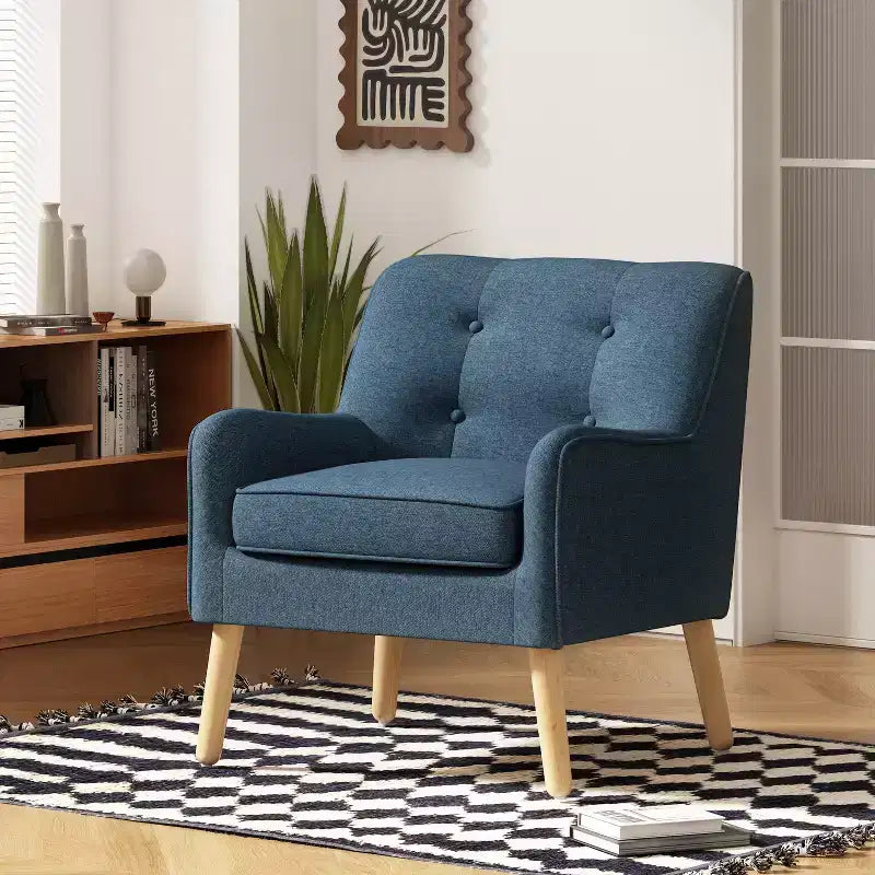 Christopher Knight Home Calix, fauteuil d'appoint rembourré capitonné, style moderne du milieu du siècle