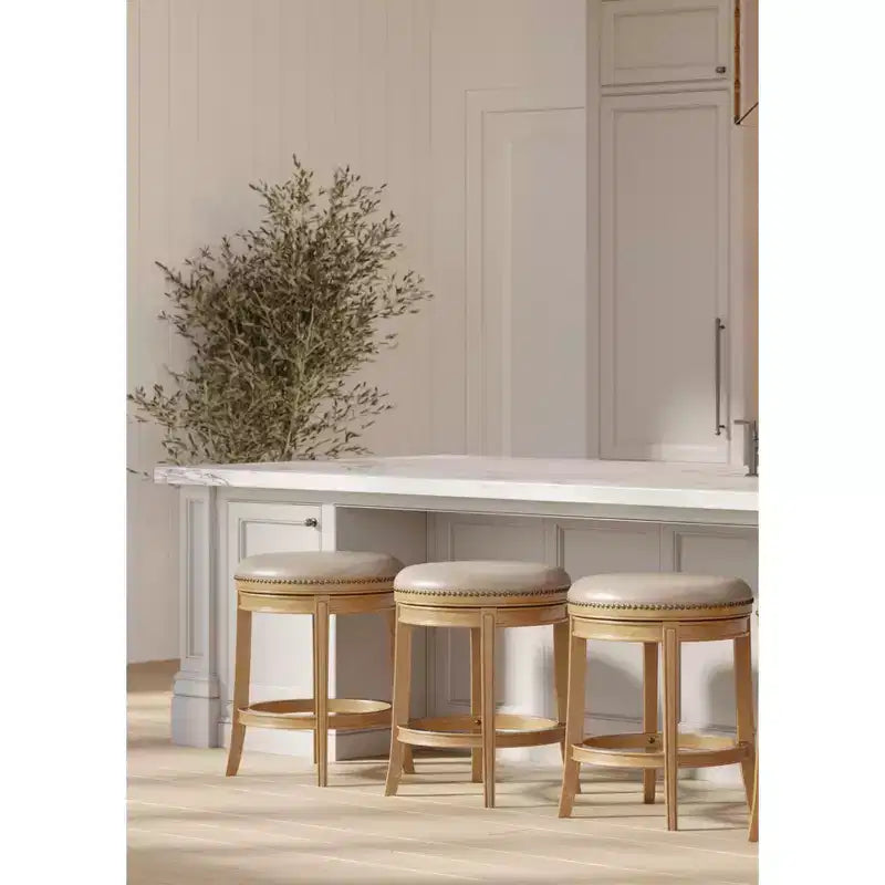 Tabouret de comptoir pivotant sans dossier Maven Lane Alexander avec similicuir, 27 po