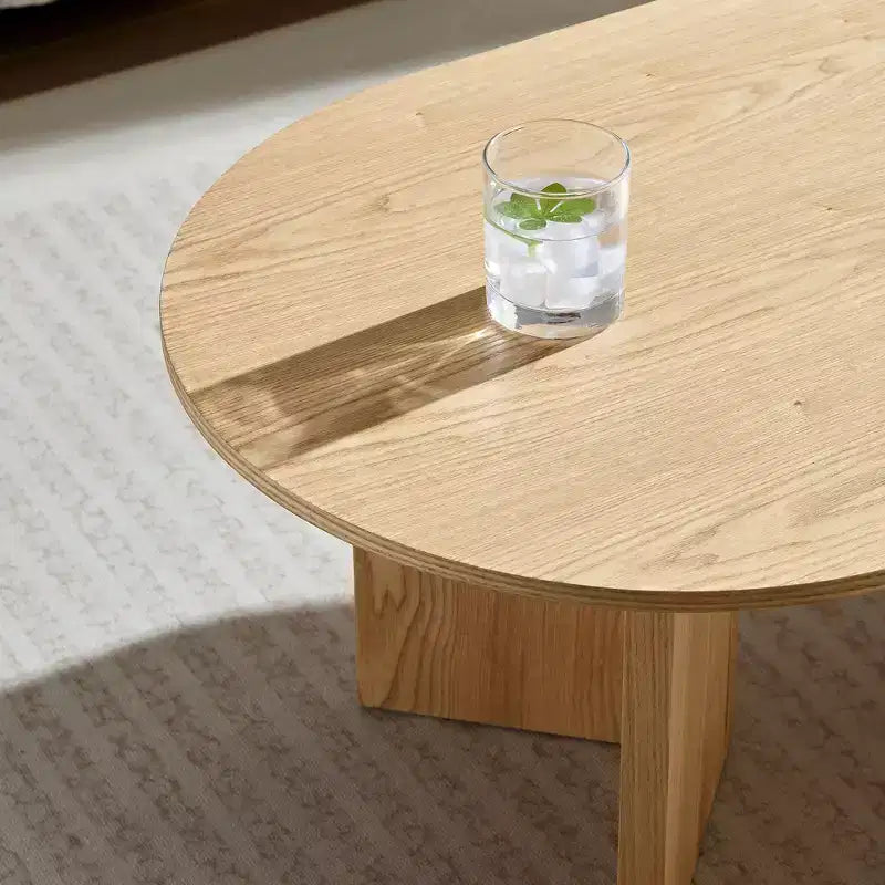 Table basse Vatros Wood Table basse moderne du milieu du siècle Table basse ovale