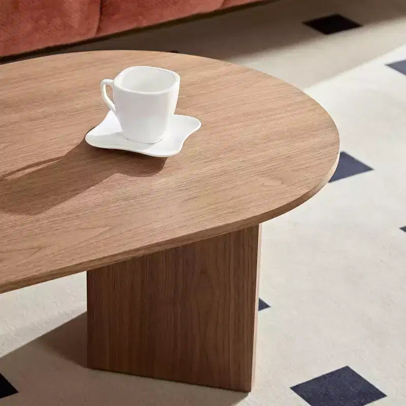 Table basse Vatros Wood Table basse moderne du milieu du siècle Table basse ovale