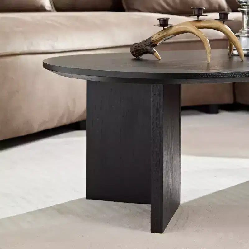 Table basse Vatros Wood Table basse moderne du milieu du siècle Table basse ovale