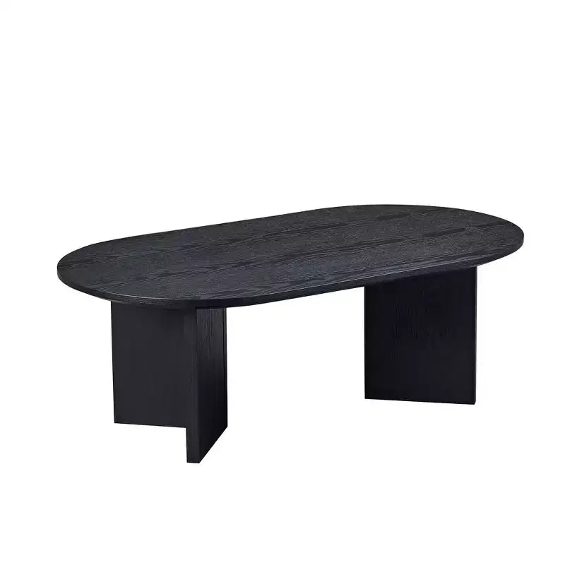 Table basse Vatros Wood Table basse moderne du milieu du siècle Table basse ovale