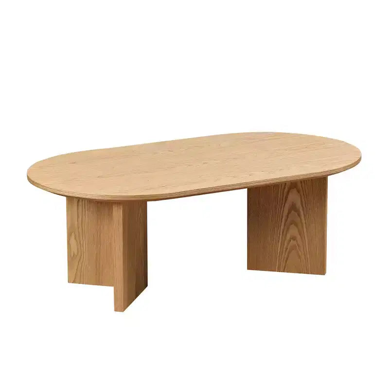 Table basse Vatros Wood Table basse moderne du milieu du siècle Table basse ovale