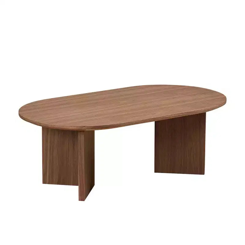Table basse Vatros Wood Table basse moderne du milieu du siècle Table basse ovale