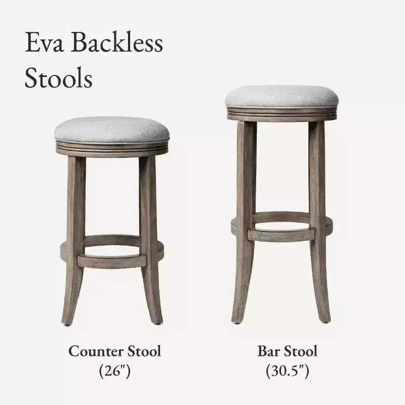 Tabouret de bar de cuisine Maven Lane Eva avec revêtement en tissu 31 po