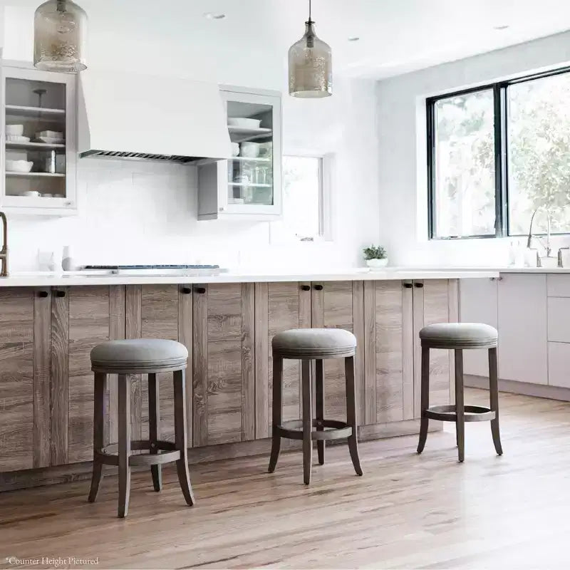 Tabouret de bar de cuisine Maven Lane Eva avec revêtement en tissu 31 po