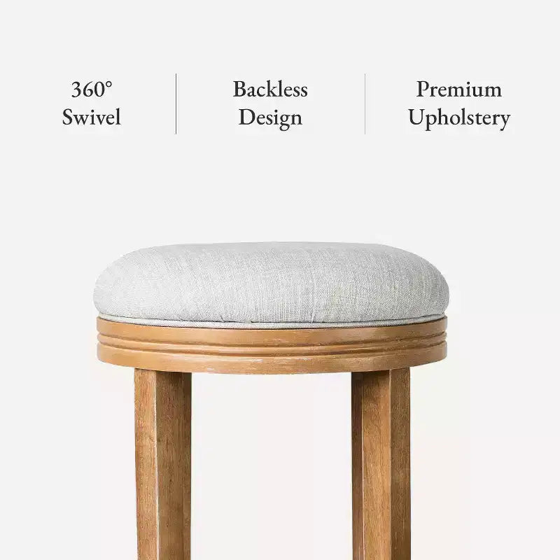 Tabouret de bar de cuisine Maven Lane Eva avec revêtement en tissu 31 po