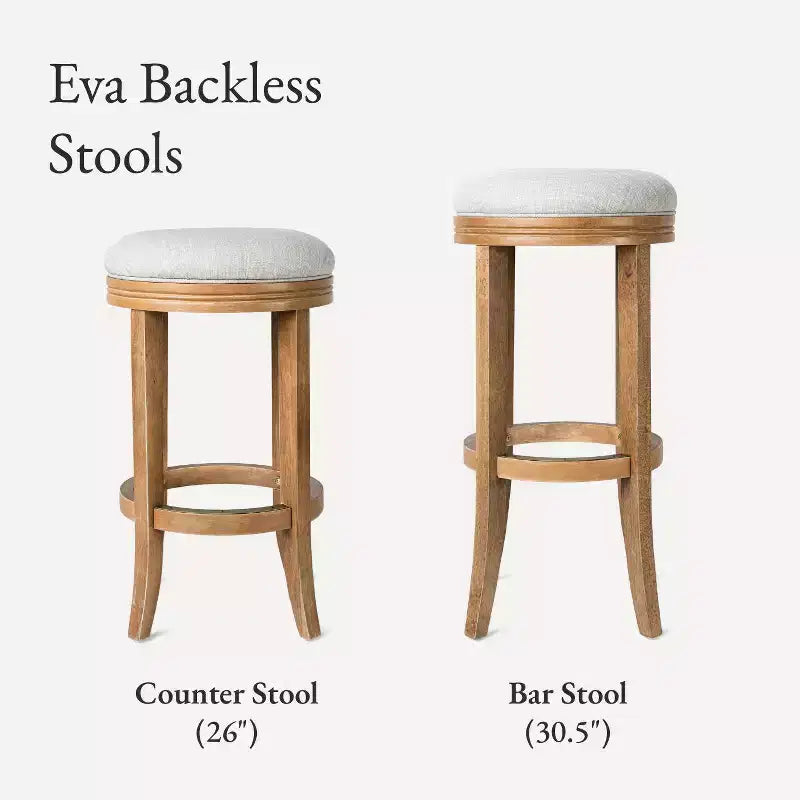 Tabouret de bar de cuisine Maven Lane Eva avec revêtement en tissu 31 po