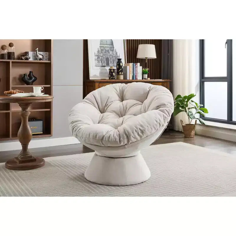 Fauteuils d'appoint Okak pour chambre à coucher, fauteuil pivotant à 360°, fauteuil d'appoint moderne surdimensionné pour salon