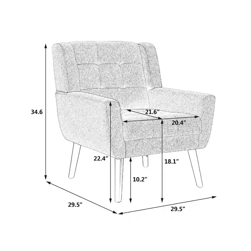 Fauteuil d'appoint Okak pour chambre à coucher, fauteuil de salon moderne en cuir souple ergonomique, avec pieds noirs pour intérieur