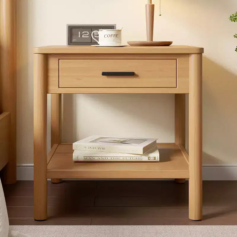 Christopher Knight Home Orvian Rubber Wood Rectangle End Table with Drawer
