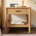 Christopher Knight Home Orvian Rubber Wood Rectangle End Table with Drawer