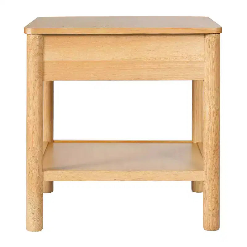 Table d'appoint rectangulaire Christopher Knight Home Orvian en bois d'hévéa avec tiroir